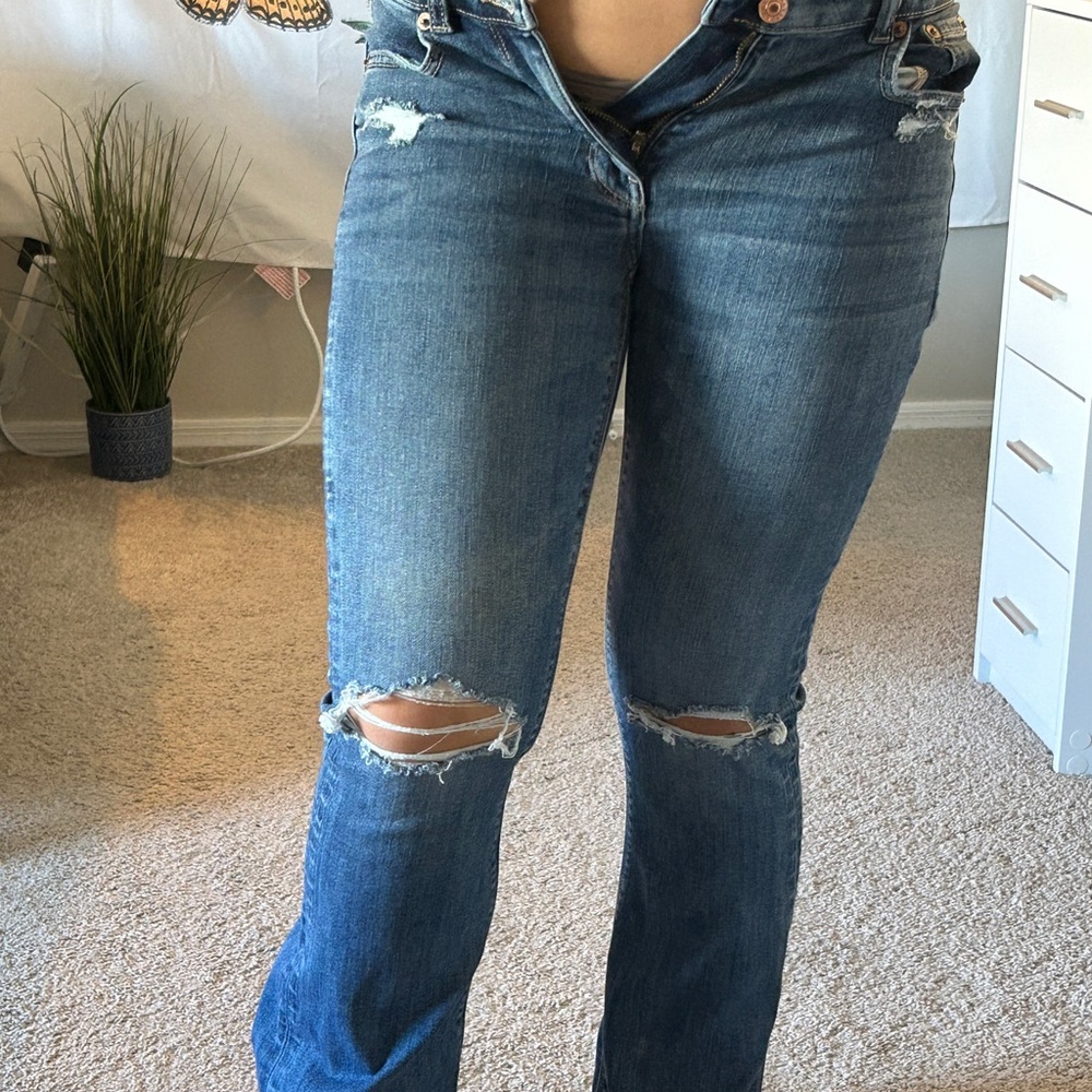 American Eagle hi rise artist flare jeans